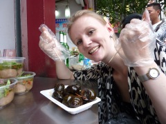 Lea and the snails (they were superspicy!)