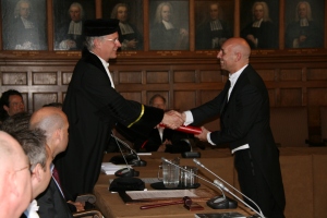 Dad receiving his PhD